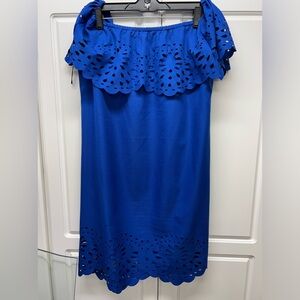 Royal Blue Off The Shoulder Dress Size Large